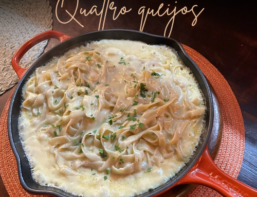 🍝 Filé quattro queijos com fettuccine